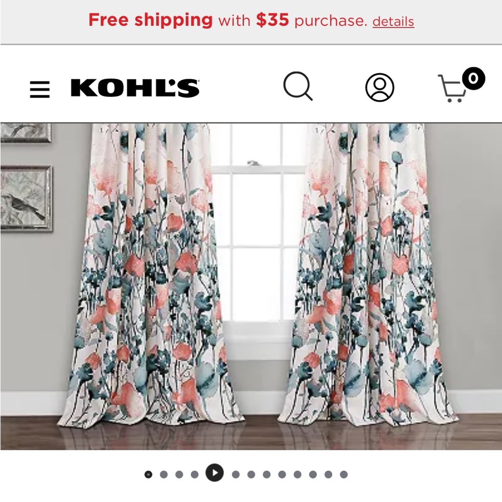 Lush decor Zuri floral window panels/curtains - Picture 3 of 5